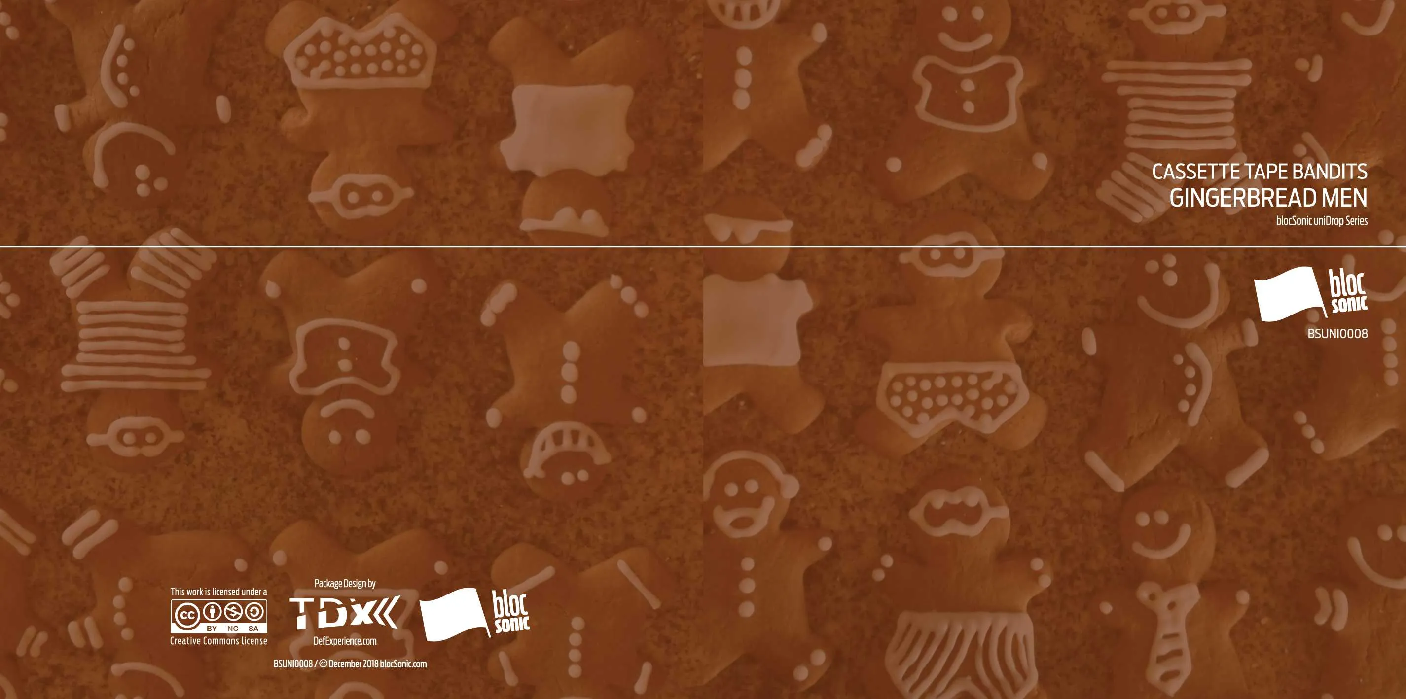 Album insert for “Gingerbread Men” by Cassette Tape Bandits