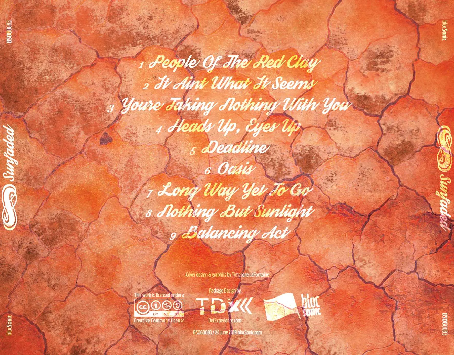 Album traycard for “Sunfaded” by Timezone Lafontaine
