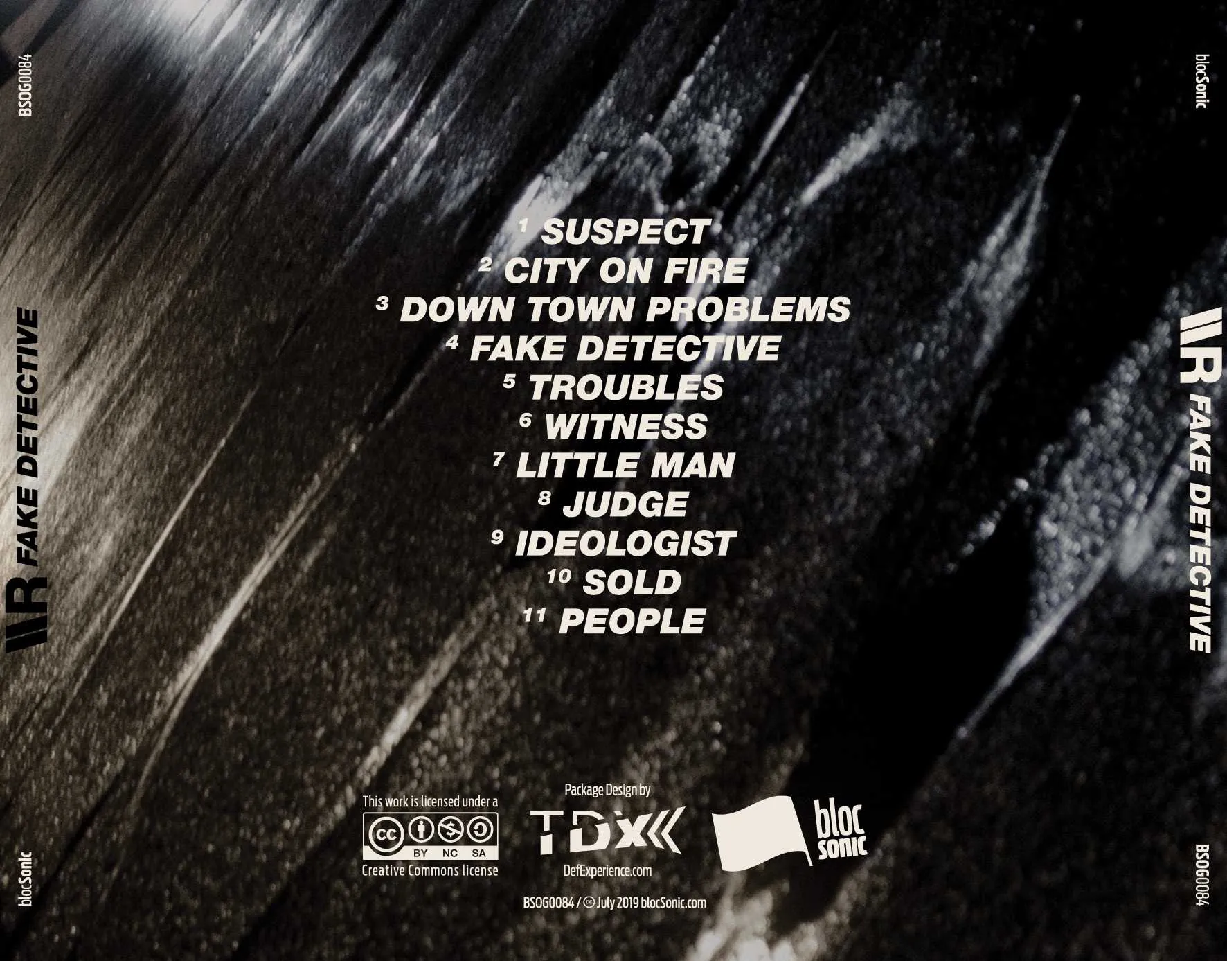Album traycard for “Fake Detective” by Viktor Van River