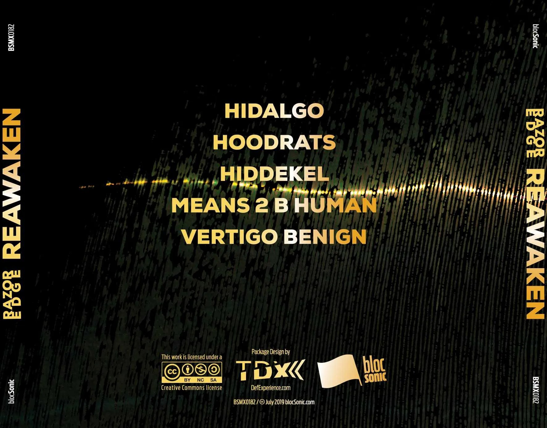 Album traycard for “Reawaken” by Razor Edge
