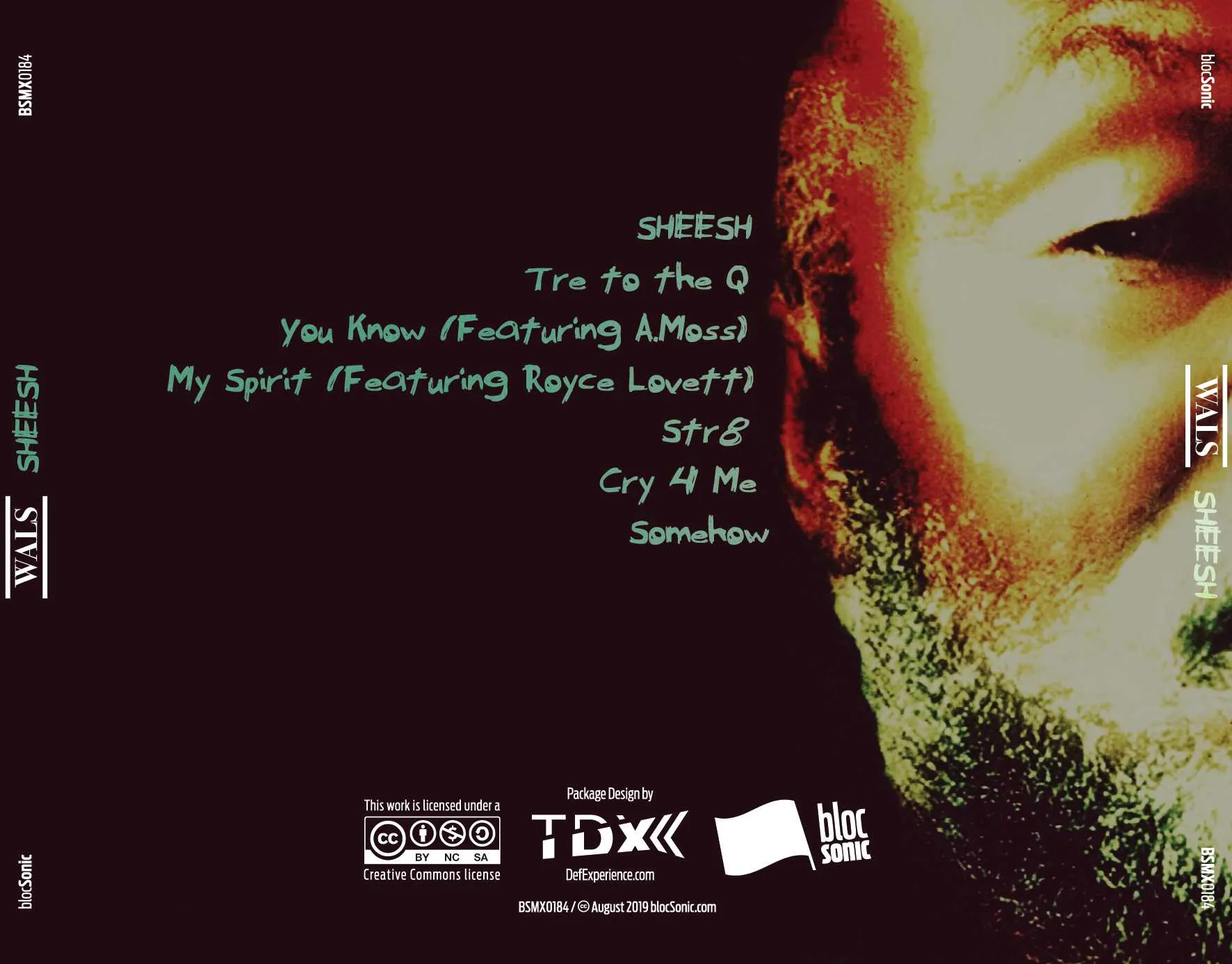 Album traycard for “SHEESH” by Wals