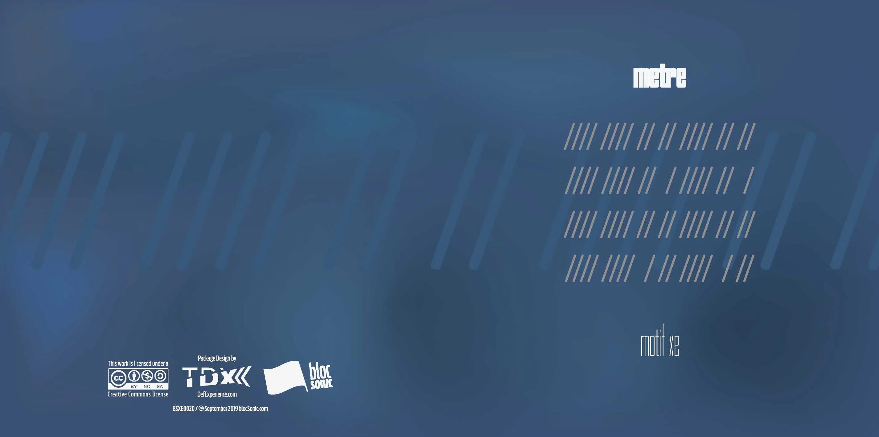 Album insert for “Motif XE” by Metre