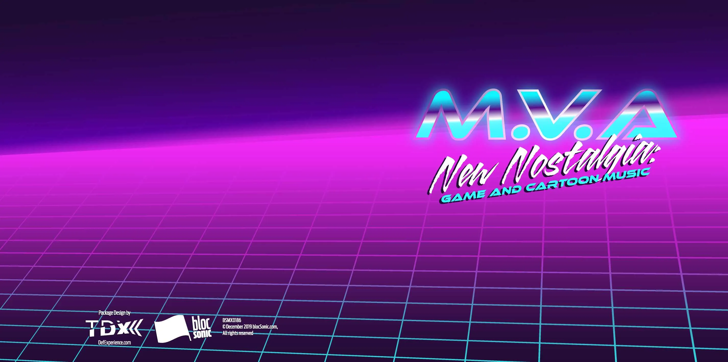 Album insert for “New Nostalgia: Game And Cartoon Music” by M.V.A