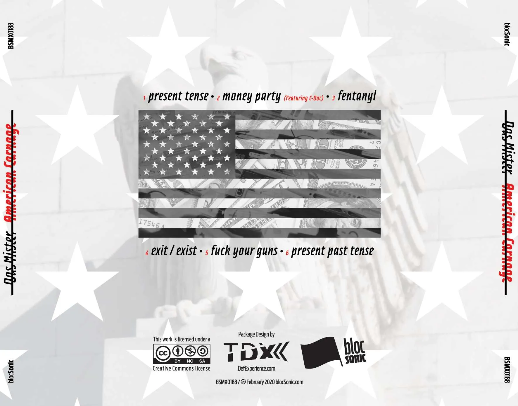 Album traycard for “American Carnage” by Das Mister
