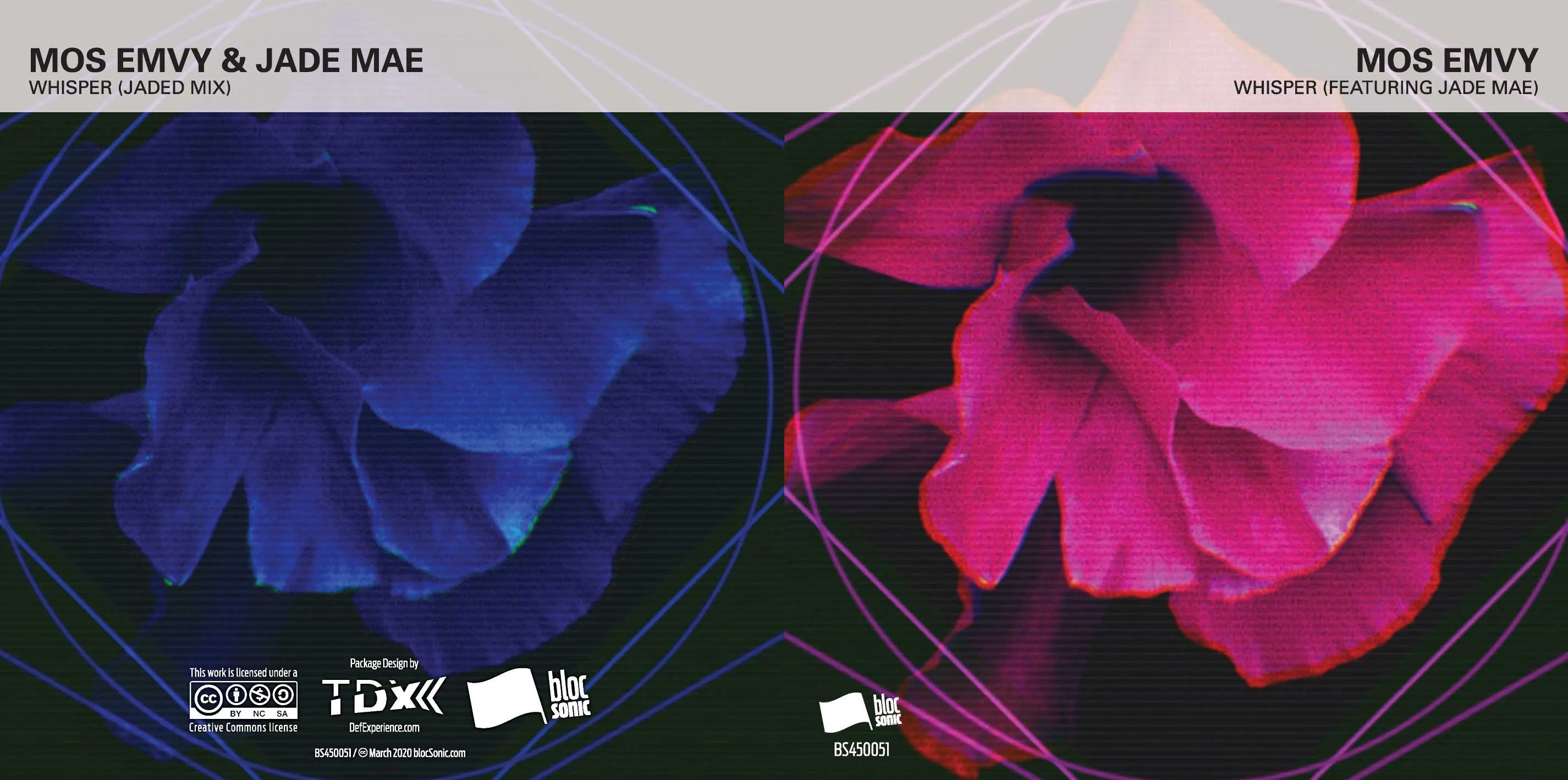 Album insert for “Whisper (Featuring Jade Mae)” by Mos Emvy