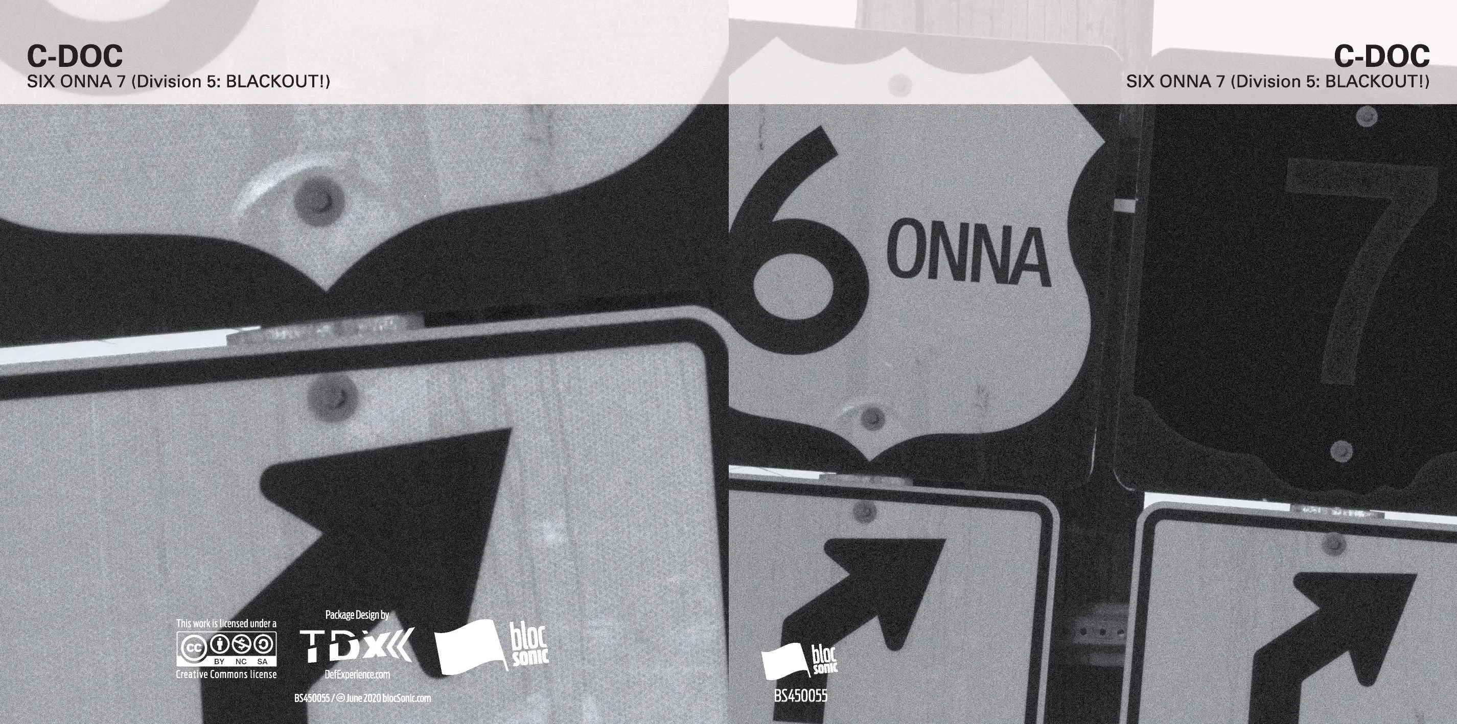 Album insert for “SIX ONNA 7 (Division 5: BLACKOUT!)” by C-Doc
