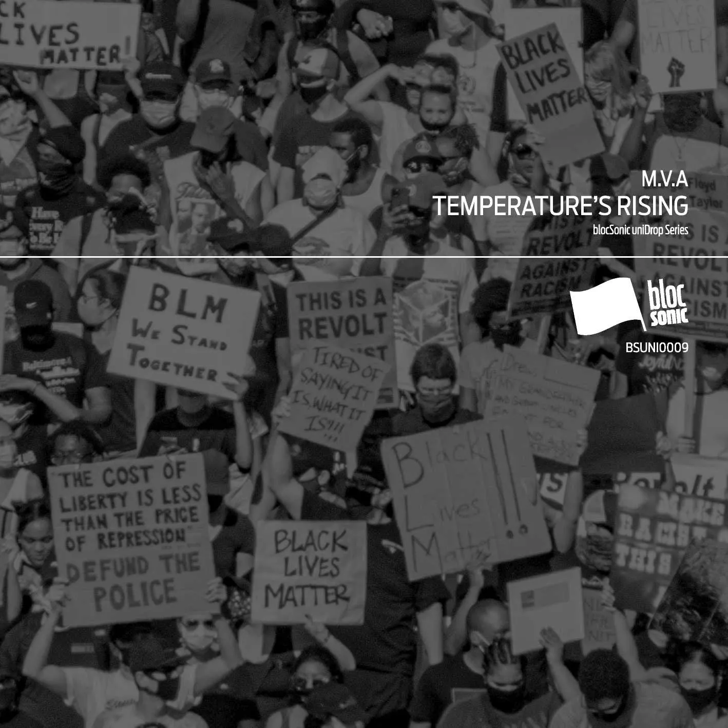 Album cover for “Temperature's Rising” by M.V.A