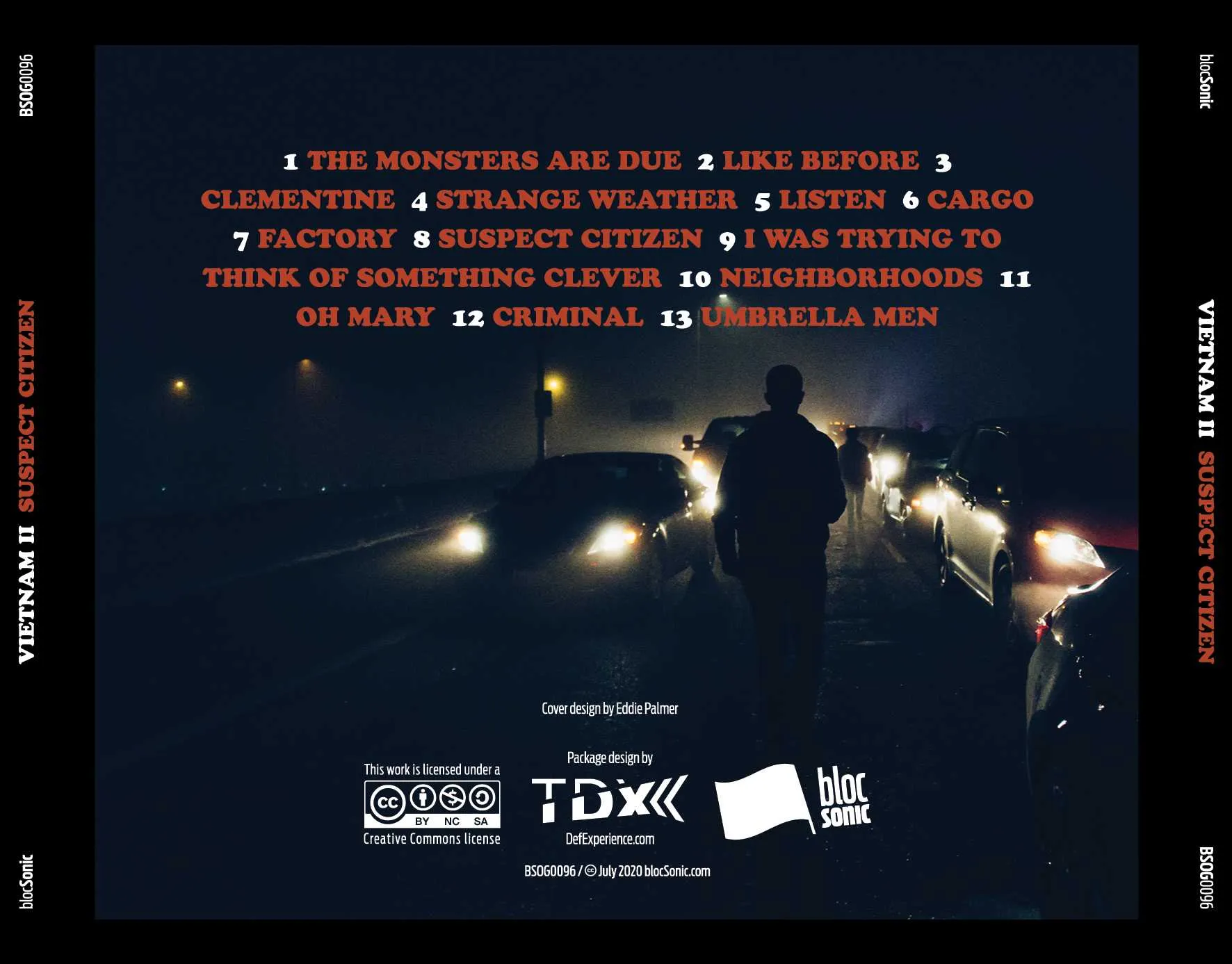 Album traycard for “Suspect Citizen” by Vietnam II