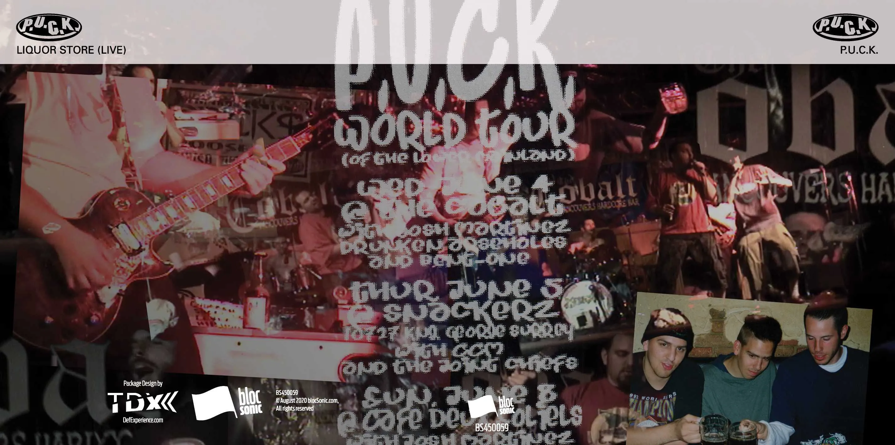 Album insert for “P.U.C.K. b/w Liquor Store (Live)” by P.U.C.K.
