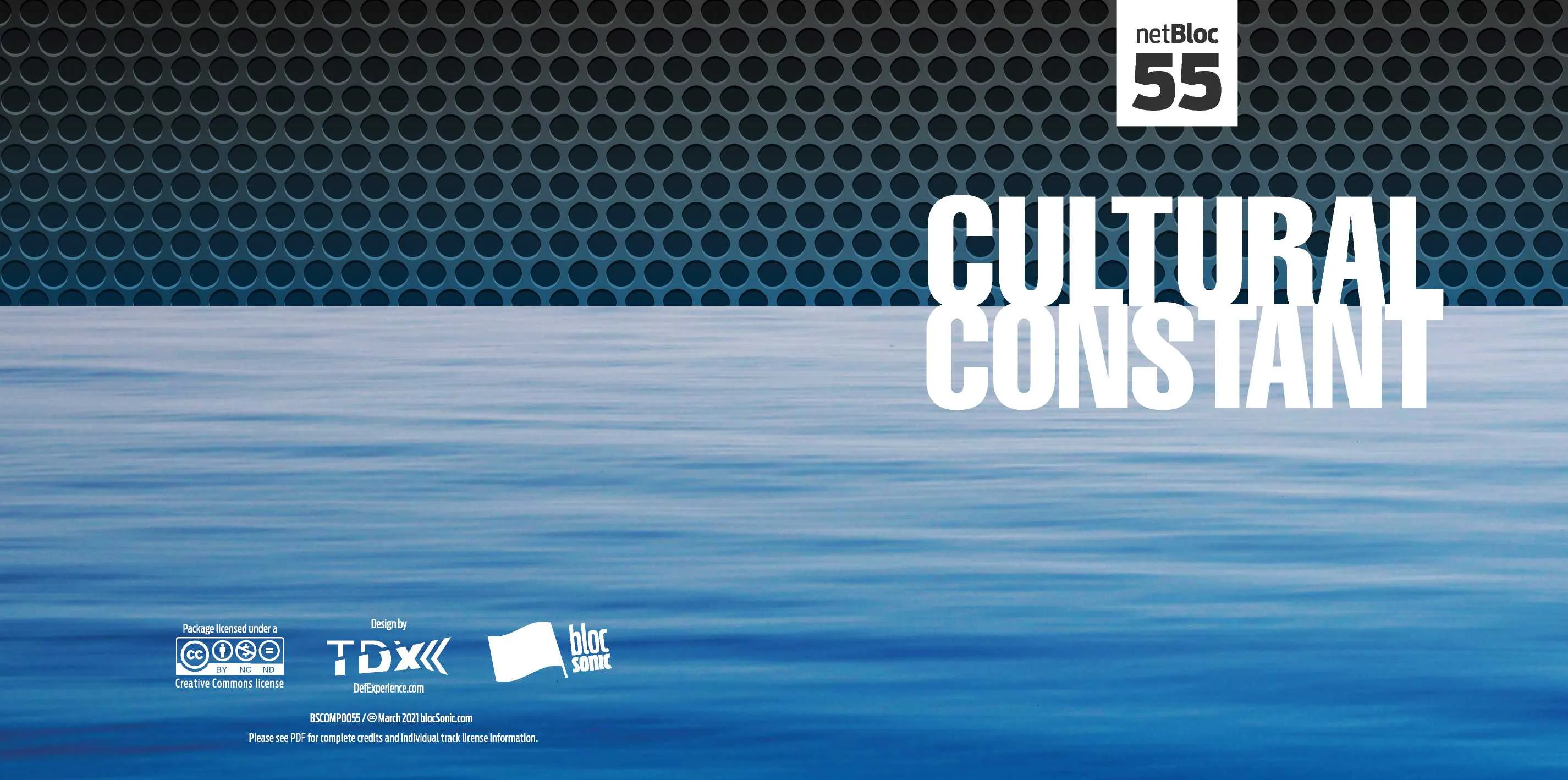 Album insert for “netBloc Vol. 55: Cultural Constant” by Various Artists