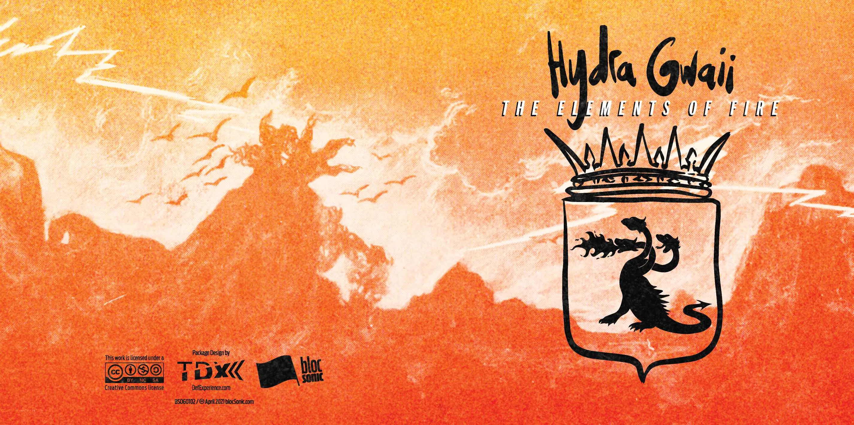 Album insert for “The Elements Of Fire” by Hydra Gwaii