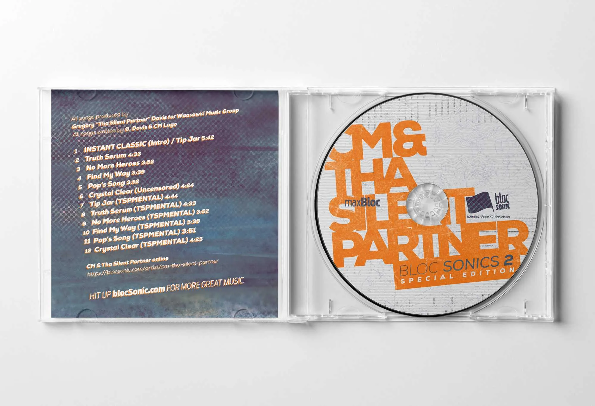 Album promo for “bloc Sonics 2” by CM &amp; Tha Silent Partner