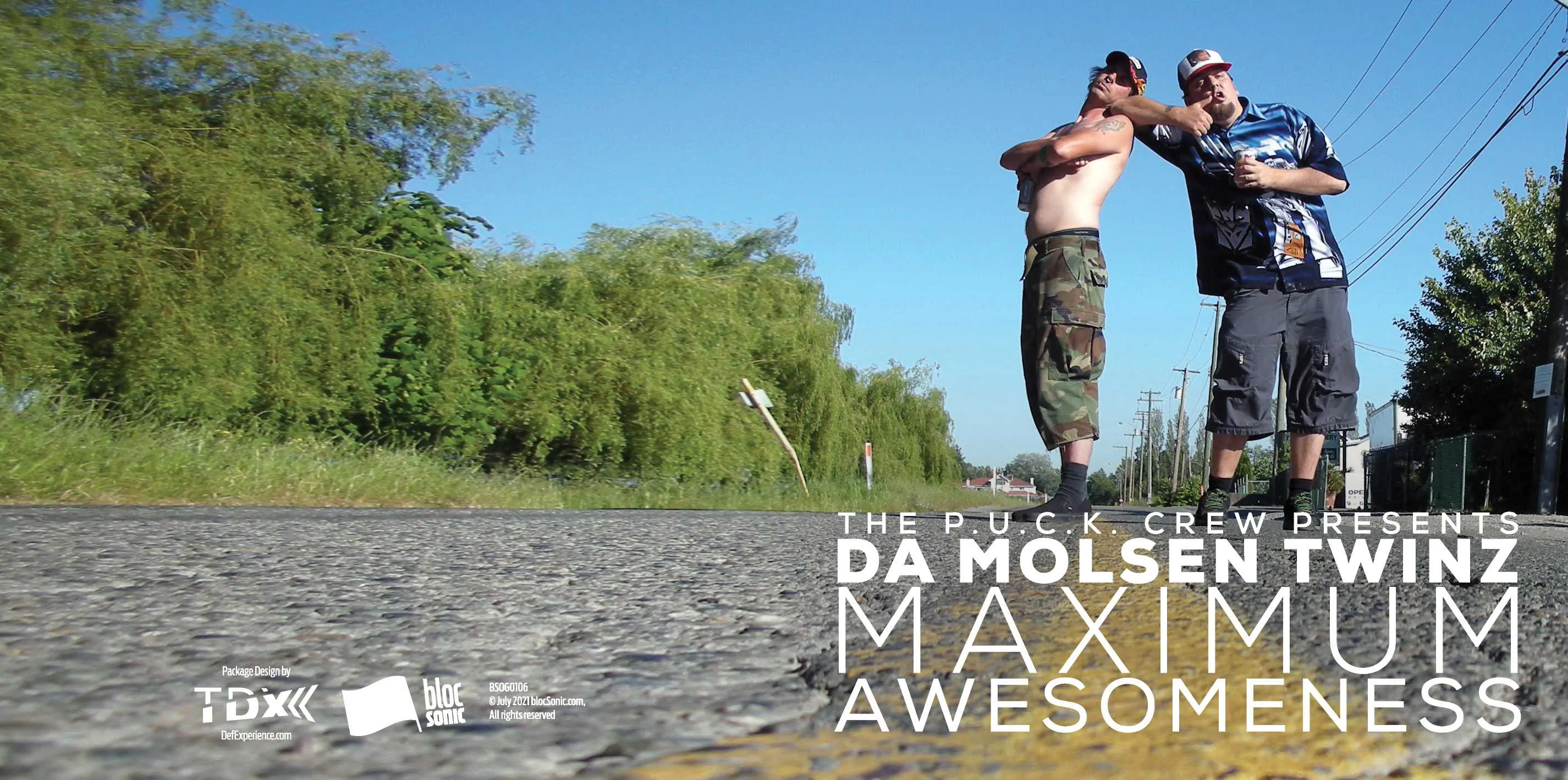 Album insert for “P.U.C.K. Presents Da Molsen Twinz: Maximum Awesomeness” by P.U.C.K.