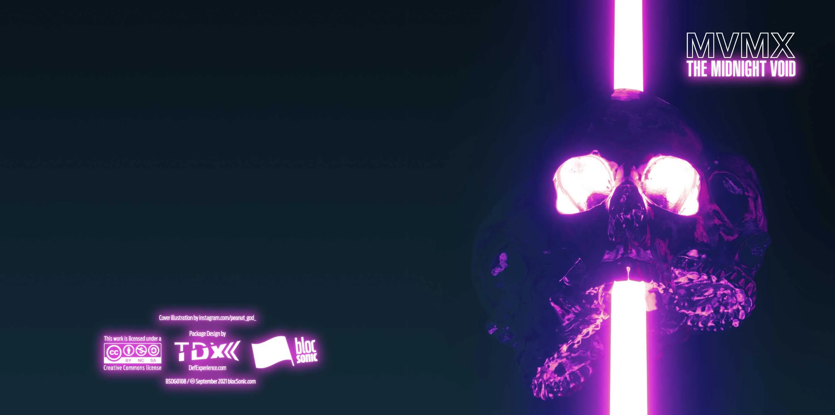 Album insert for “The Midnight Void” by MVMX