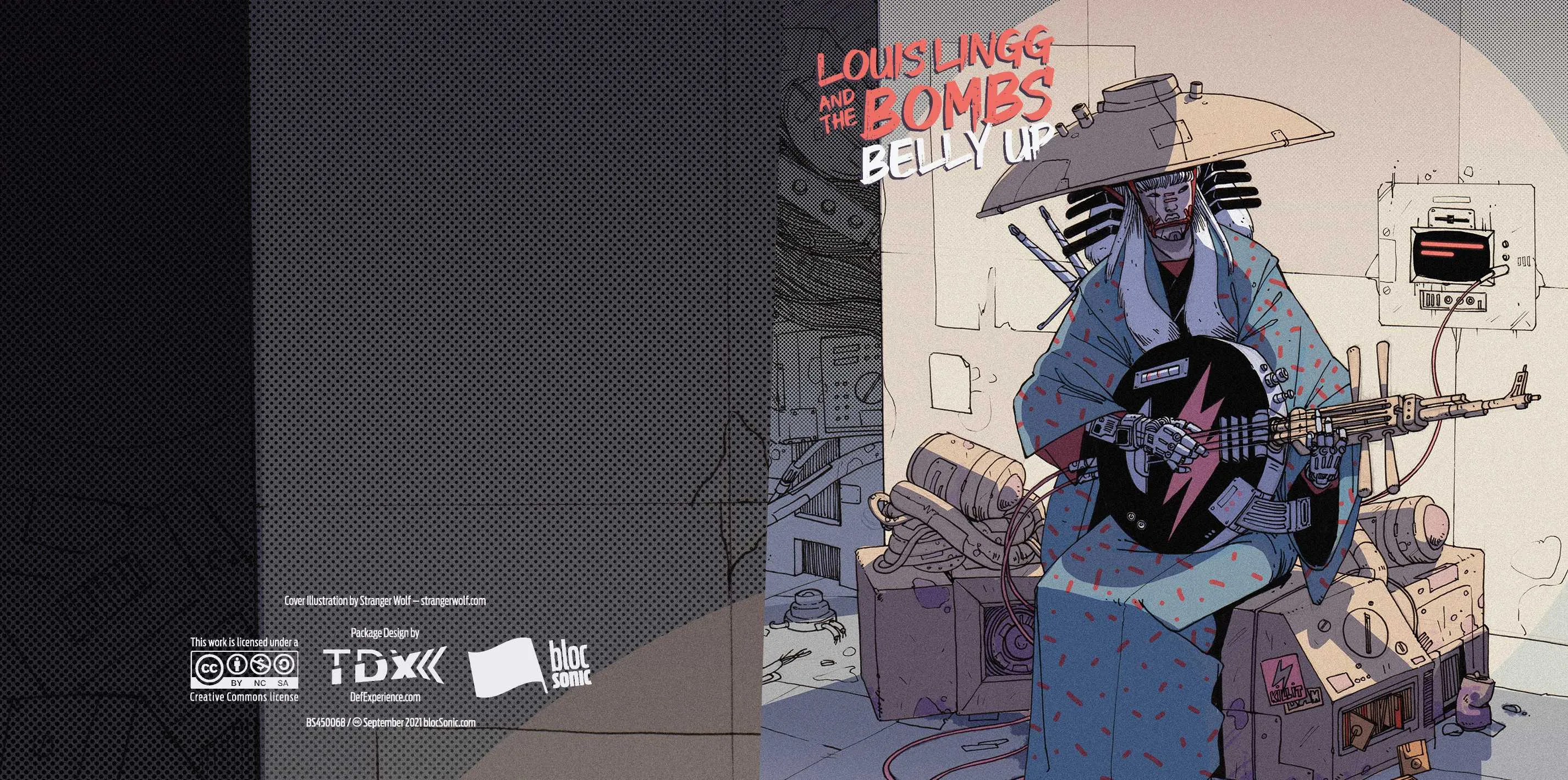 Album insert for “Belly Up” by Louis Lingg and The Bombs