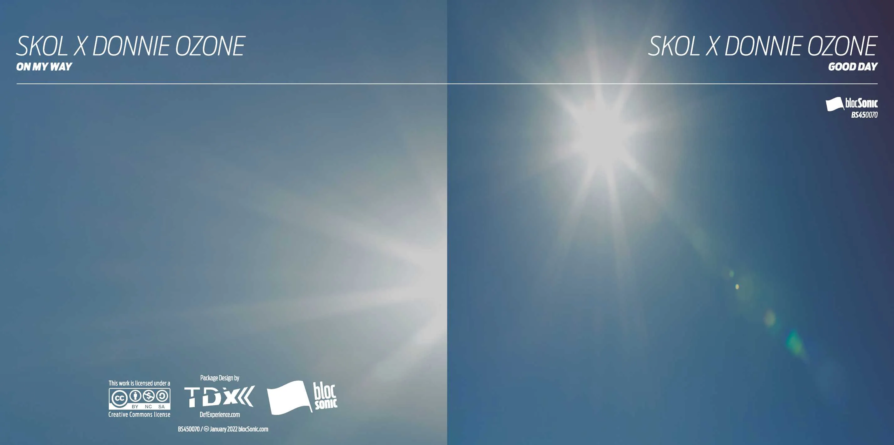 Album insert for “Good Day b/w On My Way” by SKOL x Donnie Ozone