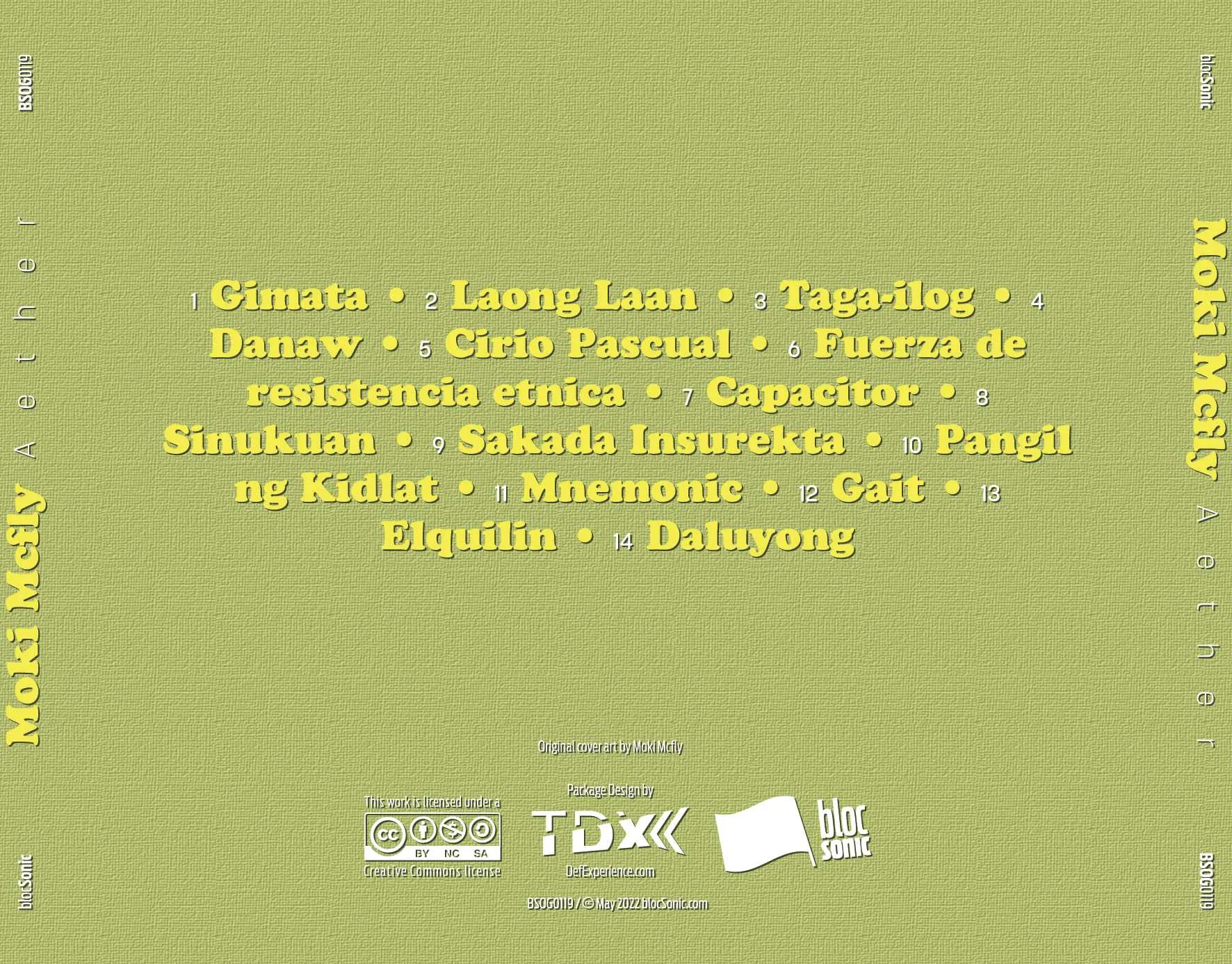 Album traycard for “Aether” by Moki Mcfly