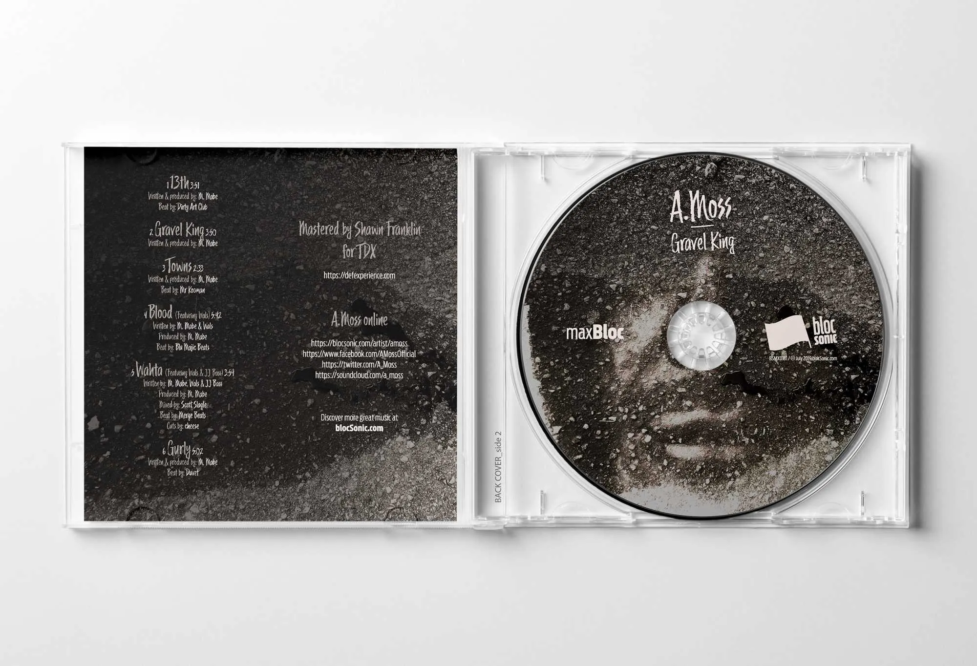 Album promo for “Gravel King” by A.Moss