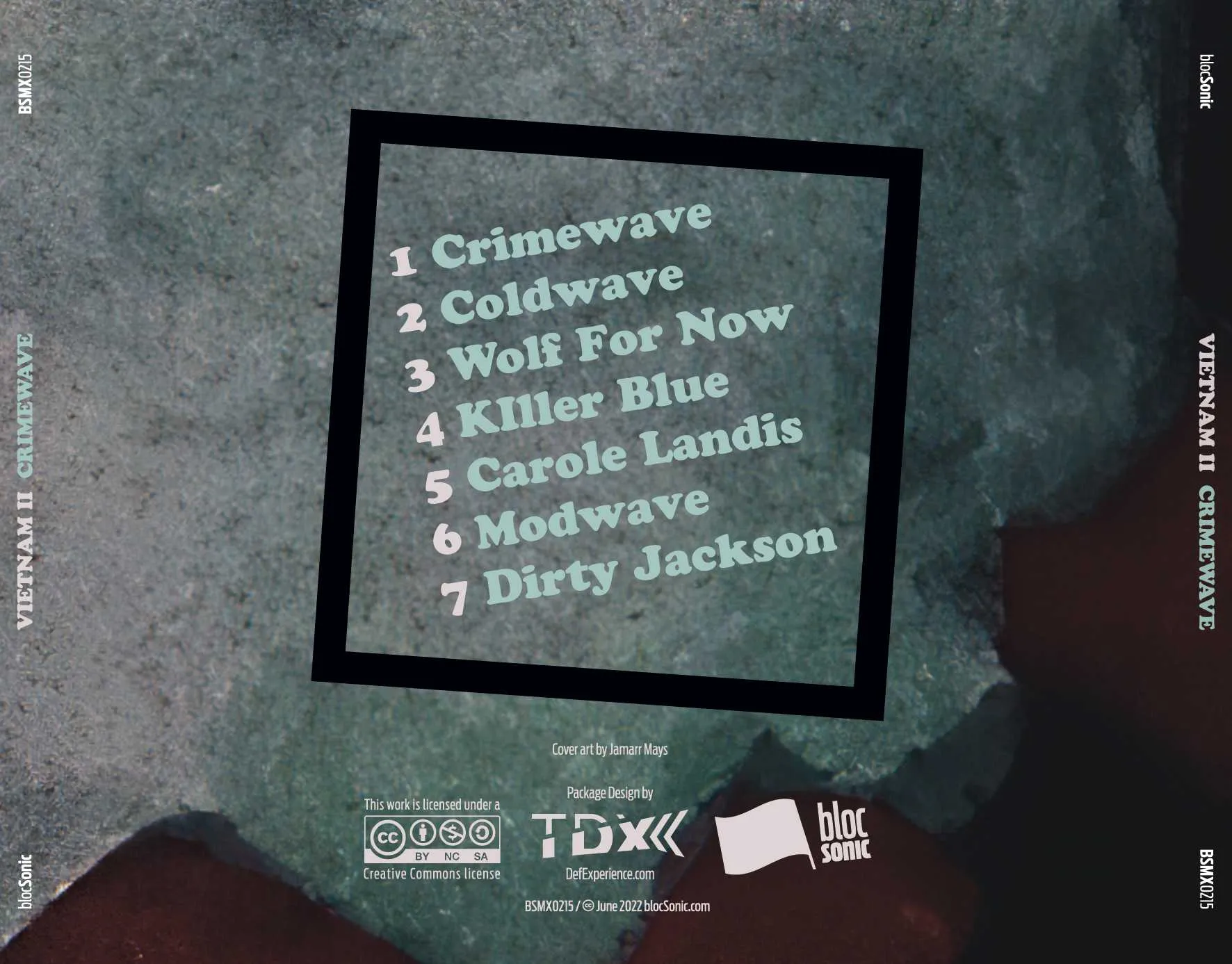 Album traycard for “Crimewave” by Vietnam II