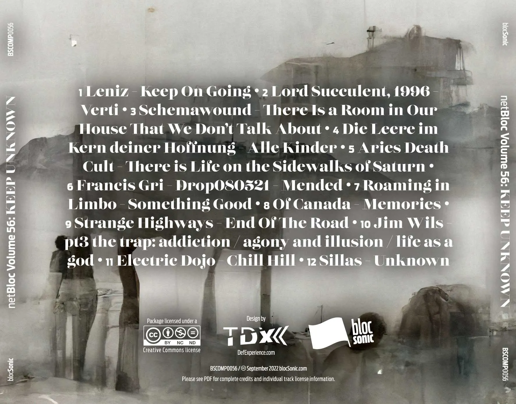 Album traycard for “netBloc Vol. 56: Keep Unknown” by Various Artists