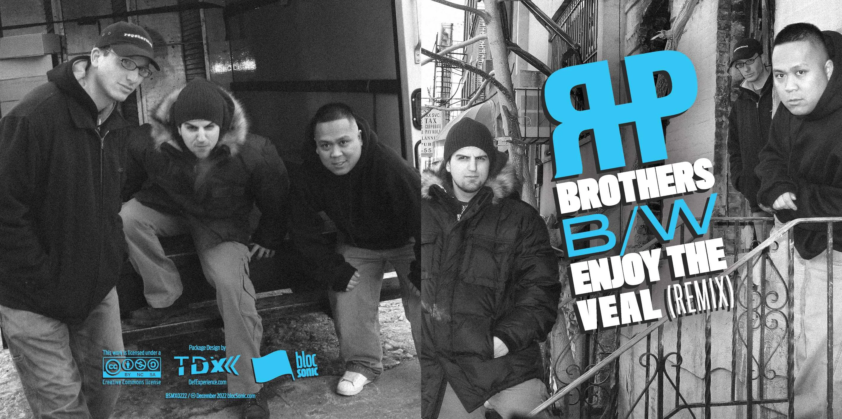 Album insert for “Brothers B/W Enjoy The Veal (Remix)” by Regenerated Headpiece