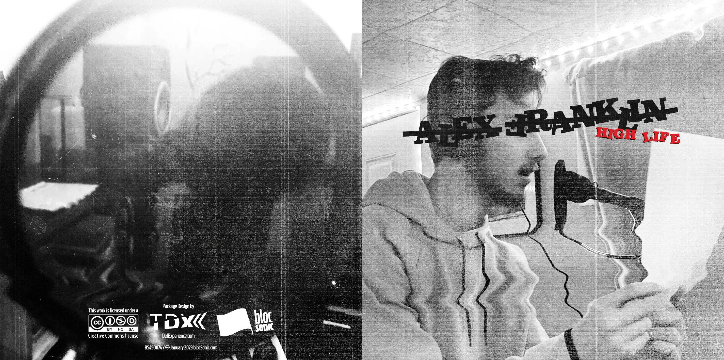 Album insert for “High Life” by Alex Franklin