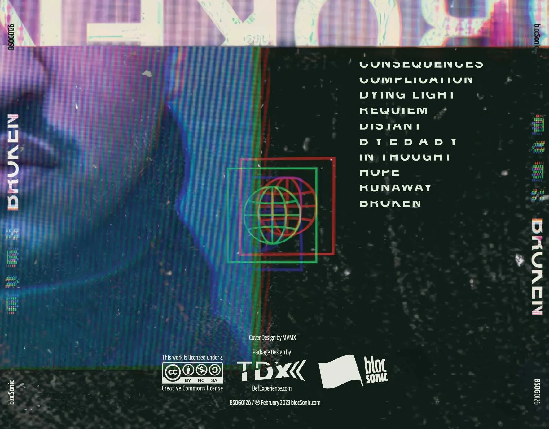 Album traycard for “Broken” by MVMX