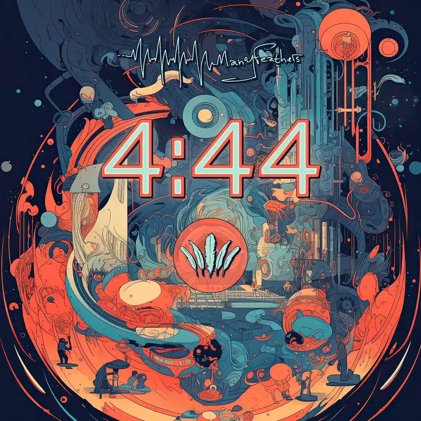Album cover for “4:44” by ManyFeathers