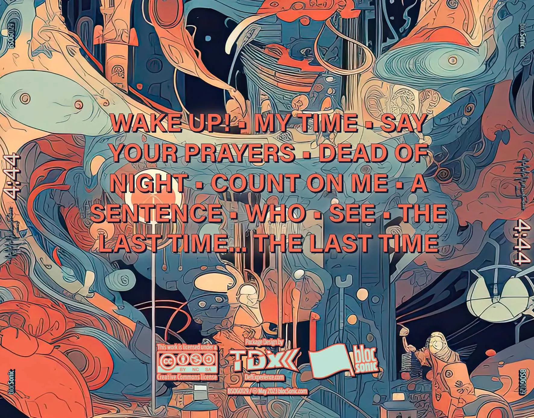 Album traycard for “4:44” by ManyFeathers