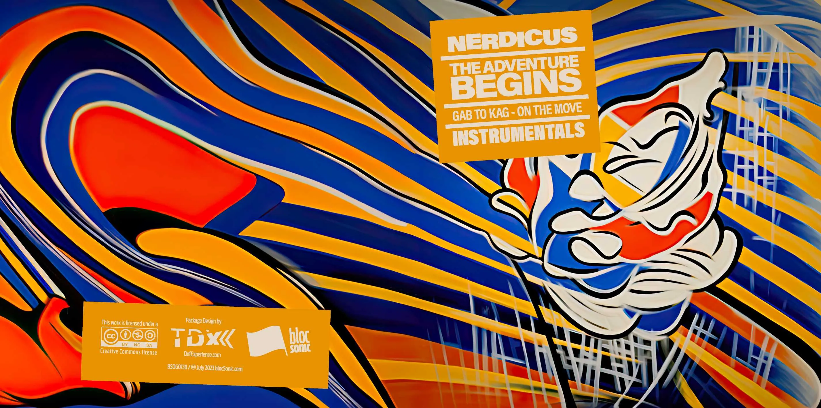 Album insert for “The Adventure Begins - Gab to Kag - On The Move (Instrumentals)” by Nerdicus