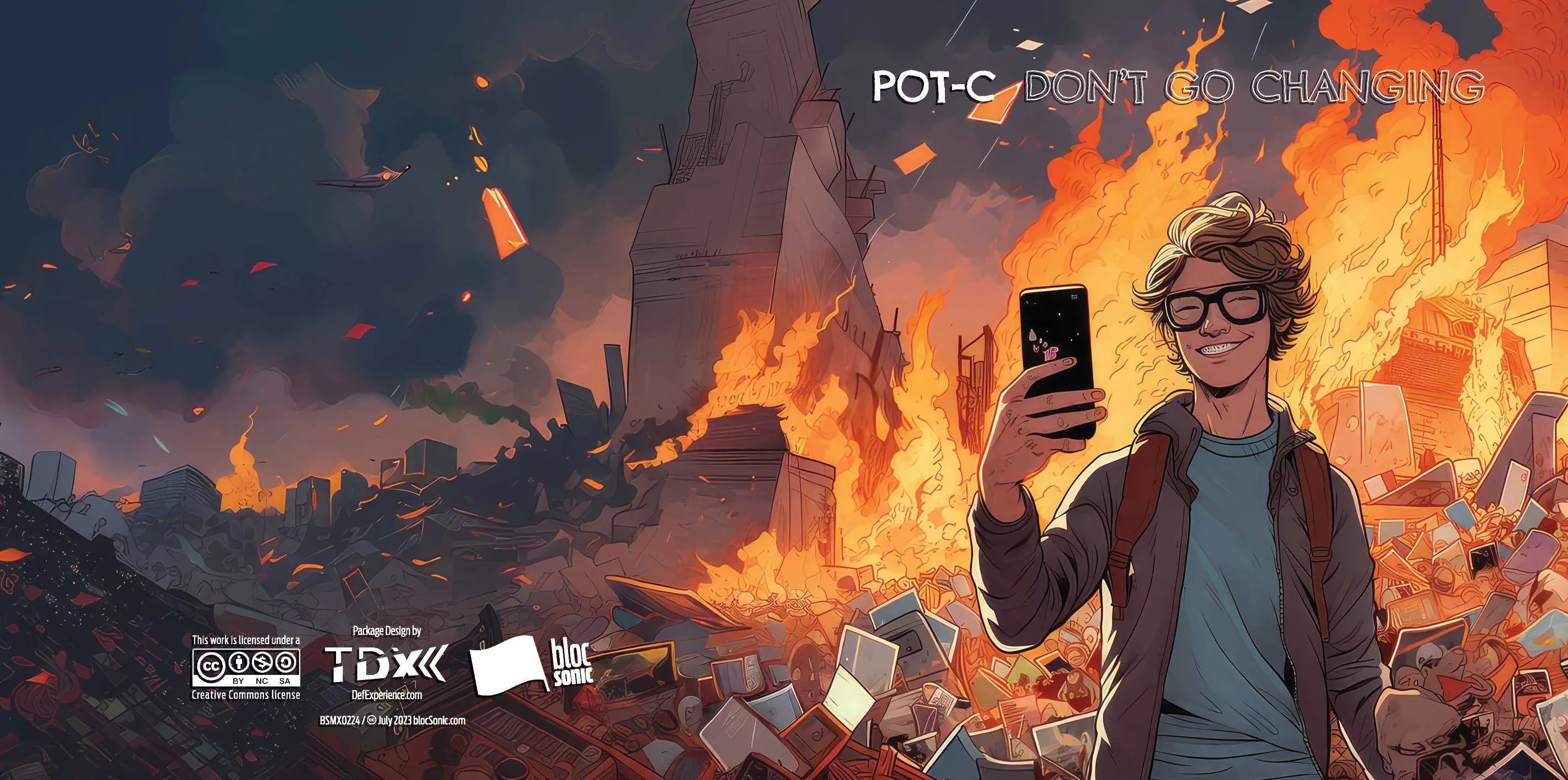 Album insert for “Don't Go Changing” by Pot-C