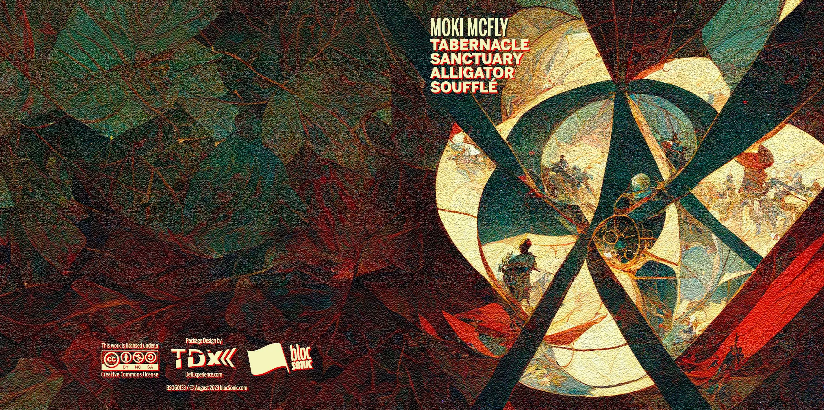 Album insert for “Tabernacle Sanctuary Alligator Soufflé” by Moki Mcfly