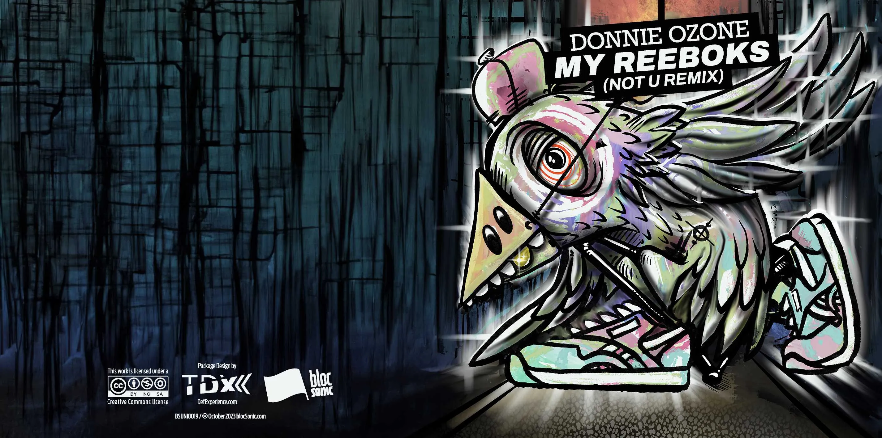 Album insert for “My Reeboks (Not U Remix)” by Donnie Ozone