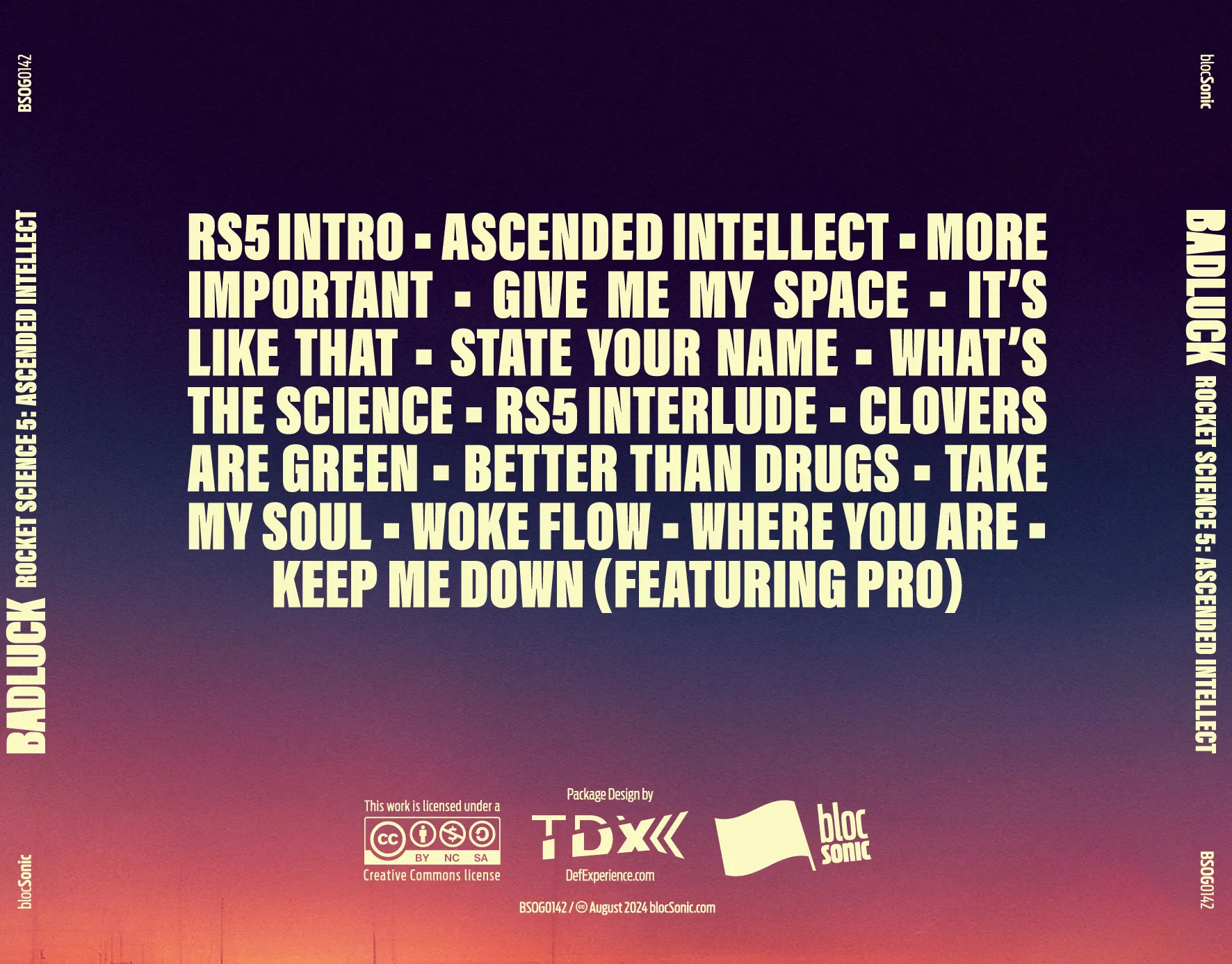 Album traycard art for “Rocket Science 5: Ascended Intellect” by BADLUCK