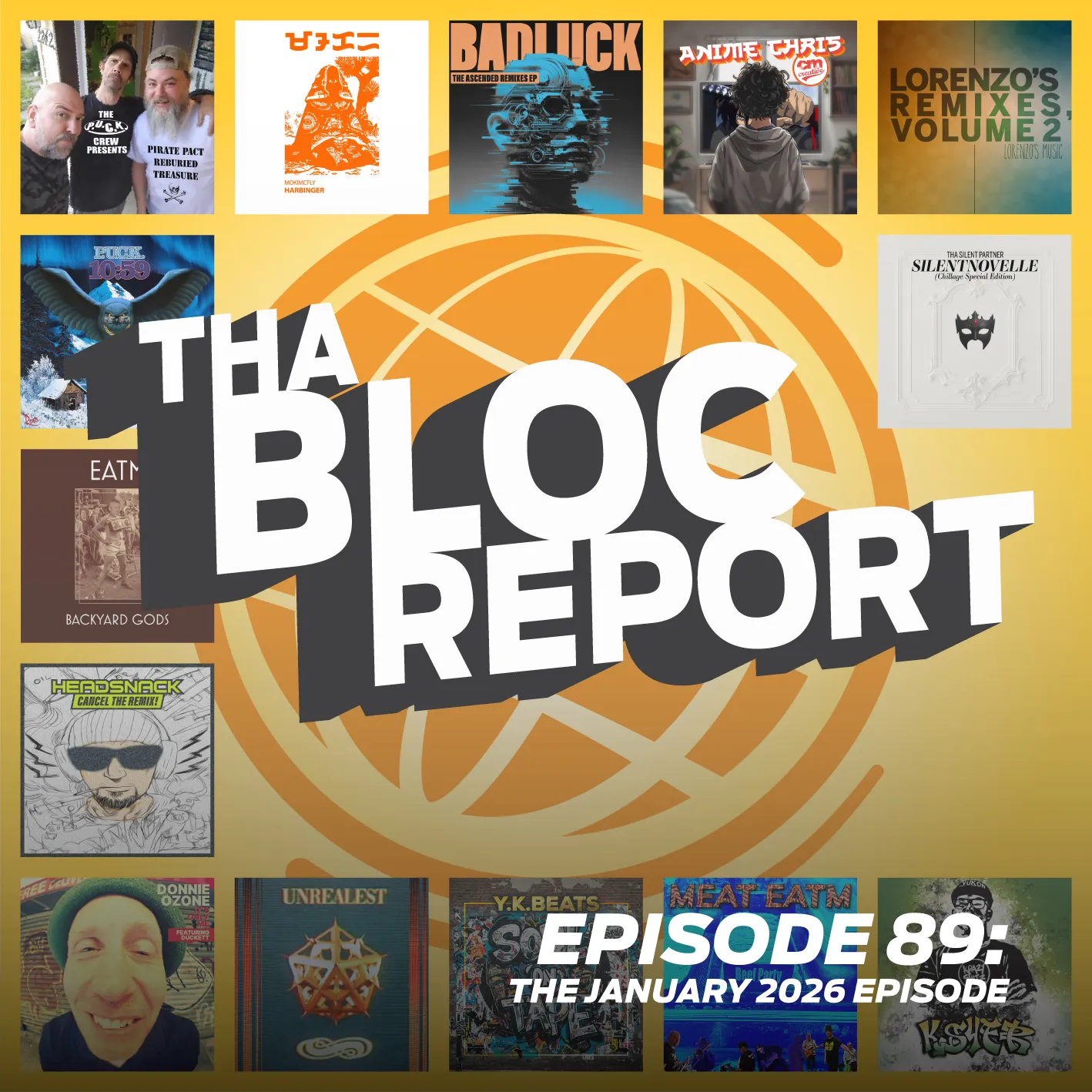 Cover art for “Tha Bloc Report Episode 89: The January 2026 Episode” hosted by Donnie Ozone