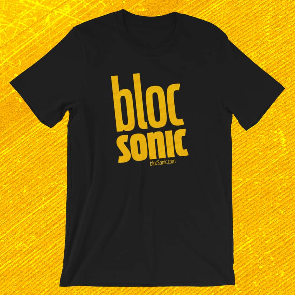 Yellow logo on black T-Shirt