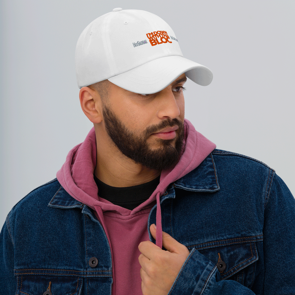 Image preview of “I'm Down With Tha Bloc Dad Hat (White)”