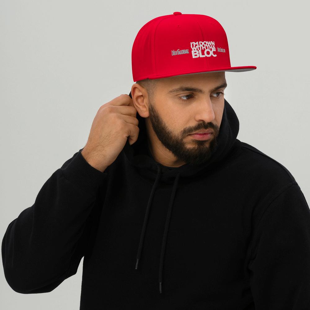 Image preview of “I'm Down With Tha Bloc Snapback (Red)”